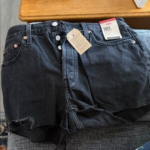 Levi's Women's Black Denim Jean Shorts